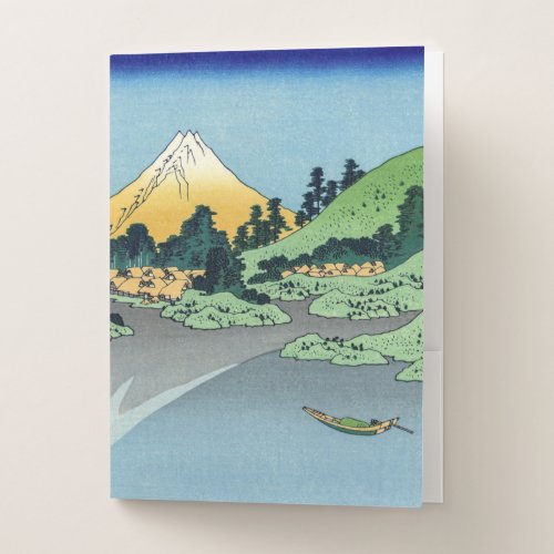 Hokusai _ Mount Fuji Reflects in Lake Kawaguchi Pocket Folder