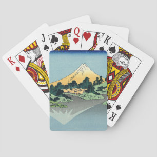 Hokusai Mount Fuji reflects in Lake Kawaguchi   Poker Cards