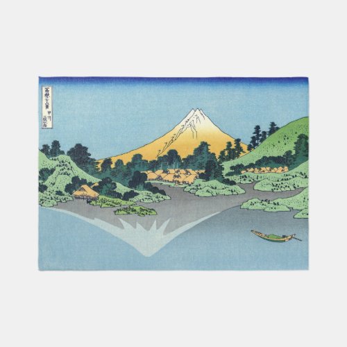 Hokusai _ Mount Fuji Reflects in Lake Kawaguchi Rug