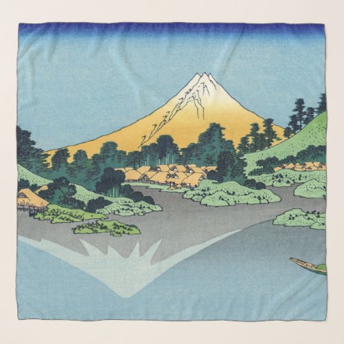 Hokusai _ Mount Fuji Reflects in Lake Kawaguchi Scarf
