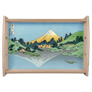 Hokusai - Mount Fuji Reflects in Lake Kawaguchi Serving Tray