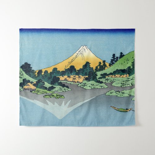 Hokusai _ Mount Fuji Reflects in Lake Kawaguchi Tapestry