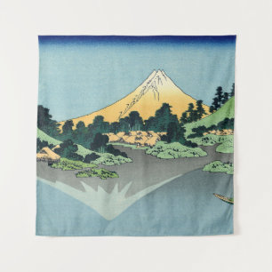 Hokusai Mount Fuji reflects in Lake Kawaguchi  Tapestry