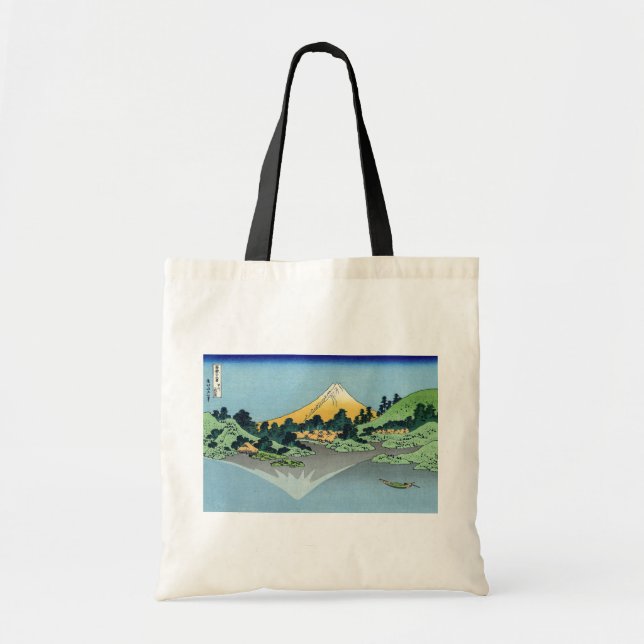 Hokusai - Mount Fuji Reflects in Lake Kawaguchi Tote Bag (Front)