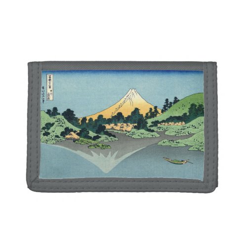 Hokusai Mount Fuji reflects in Lake Kawaguchi   Trifold Wallet