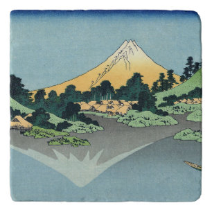 Hokusai Mount Fuji reflects in Lake Kawaguchi Trivet