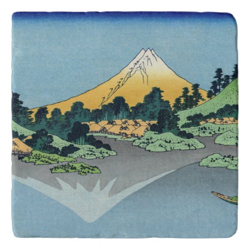 Hokusai _ Mount Fuji Reflects in Lake Kawaguchi Trivet