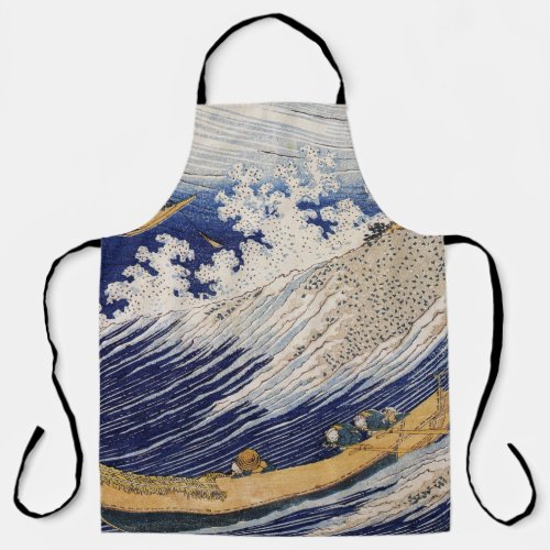 Hokusai Ocean Waves Sea Boats Apron