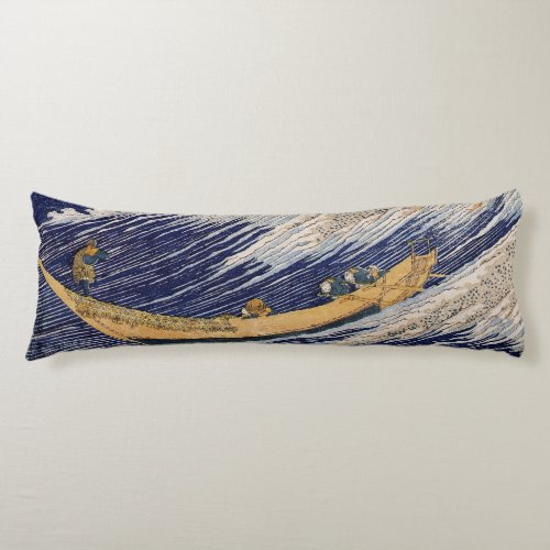 Hokusai Ocean Waves Sea Boats Body Pillow