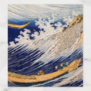 Hokusai Ocean Waves Sea Boats Envelope Liner