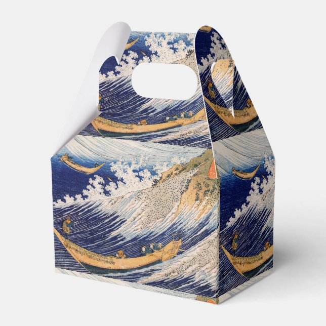 Hokusai Ocean Waves Sea Boats Favor Boxes (Front Side)