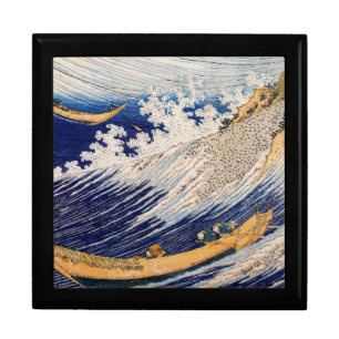 Hokusai Ocean Waves Sea Boats Gift Box