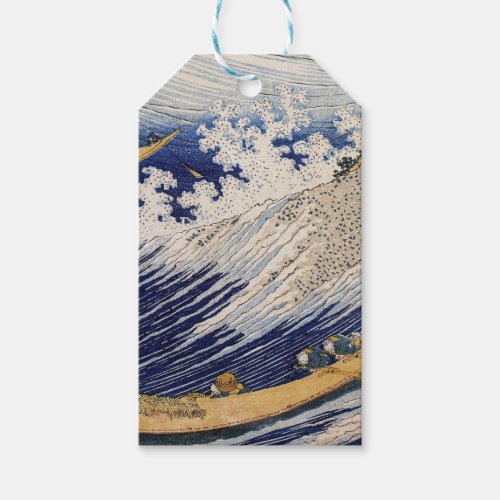 Hokusai Ocean Waves Sea Boats Gift Tags