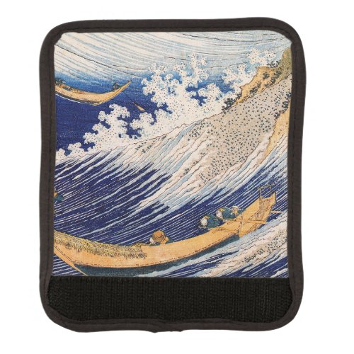 Hokusai Ocean Waves Sea Boats Luggage Handle Wrap