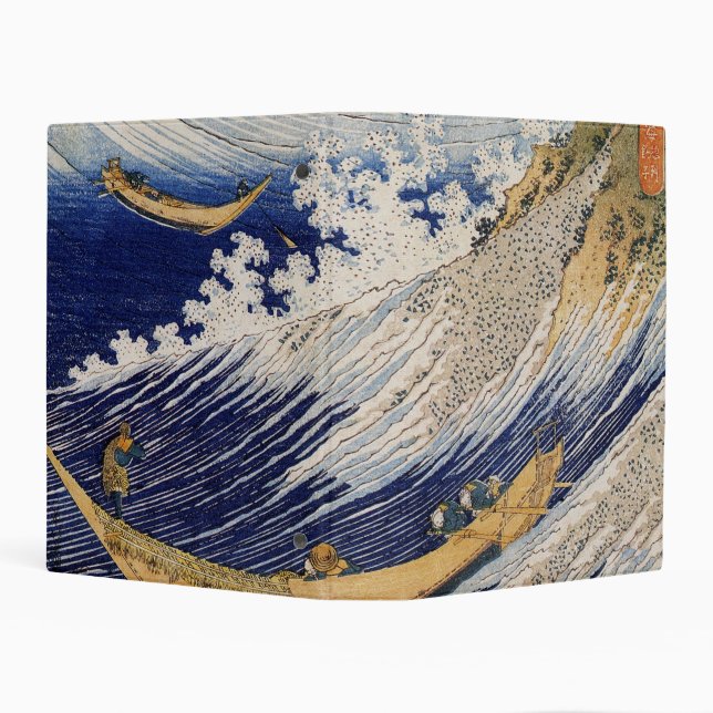 Hokusai Ocean Waves Sea Boats Mini Binder (Background)