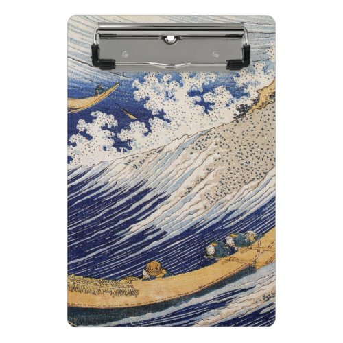 Hokusai Ocean Waves Sea Boats Mini Clipboard