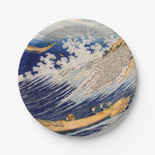 Hokusai Ocean Waves Sea Boats Paper Plates
