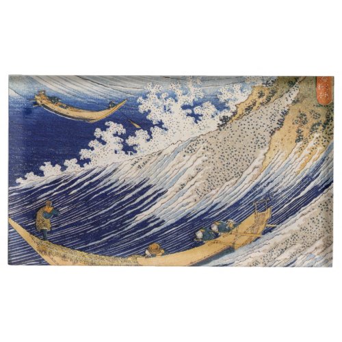 Hokusai Ocean Waves Sea Boats Place Card Holder