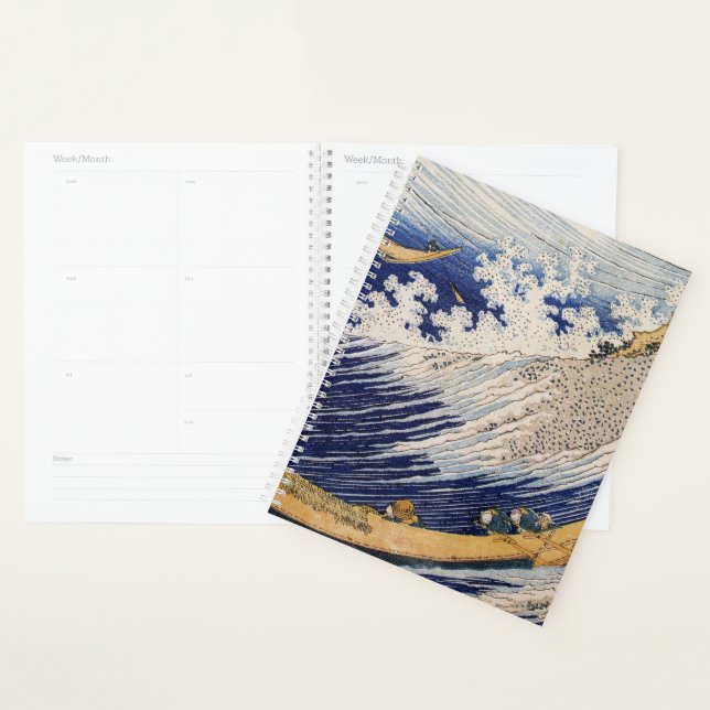 Hokusai Ocean Waves Sea Boats Planner (Display)
