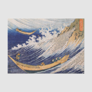 Hokusai Ocean Waves Sea Boats Tissue Paper