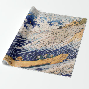 Hokusai Ocean Waves Sea Boats Wrapping Paper