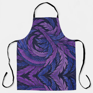 Hokusai Phoenix Apron | Purple Japanese Art Feathe