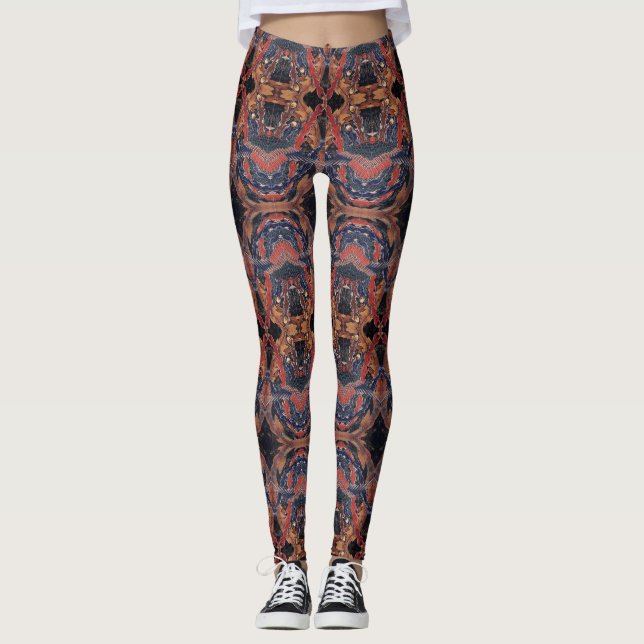Hokusai Phoenix Leggings – Japanese Art Inspired (Front)