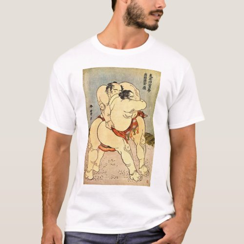 Hokusai Sumo Wrestlers T_Shirt