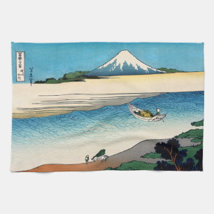 Hokusai - Tama river in the Musashi province Kitchen Towel