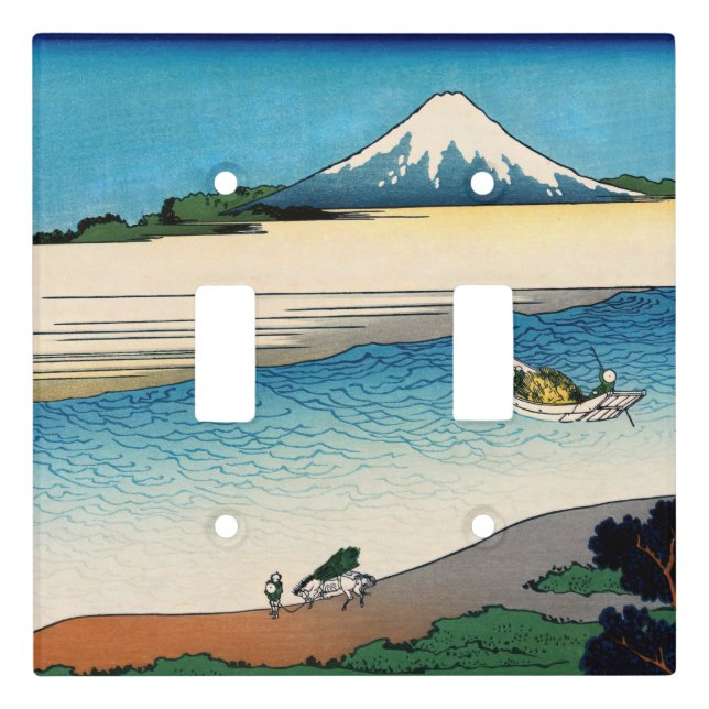 Hokusai - Tama river in the Musashi province Light Switch Cover (Front)