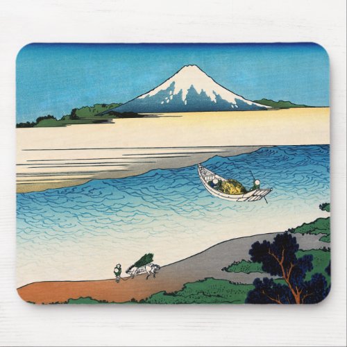 Hokusai _ Tama river in the Musashi province Mouse Pad