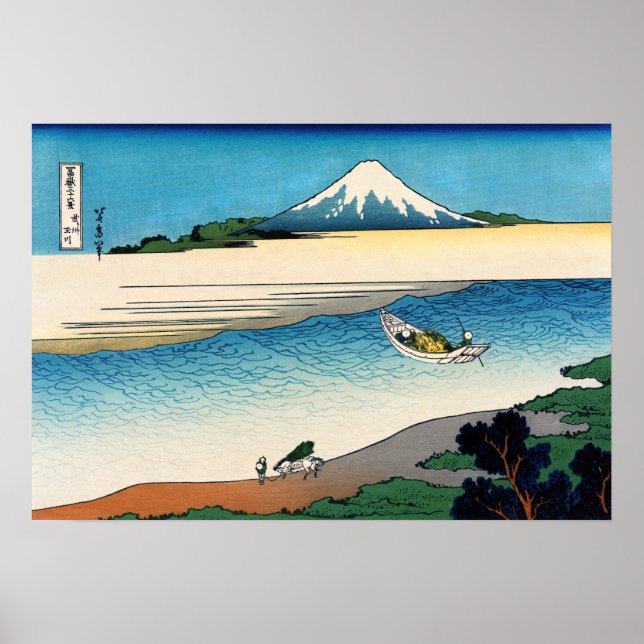 Hokusai - Tama river in the Musashi province Poster (Front)