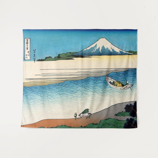 Hokusai - Tama river in the Musashi province Tapestry (Front (Horizontal))