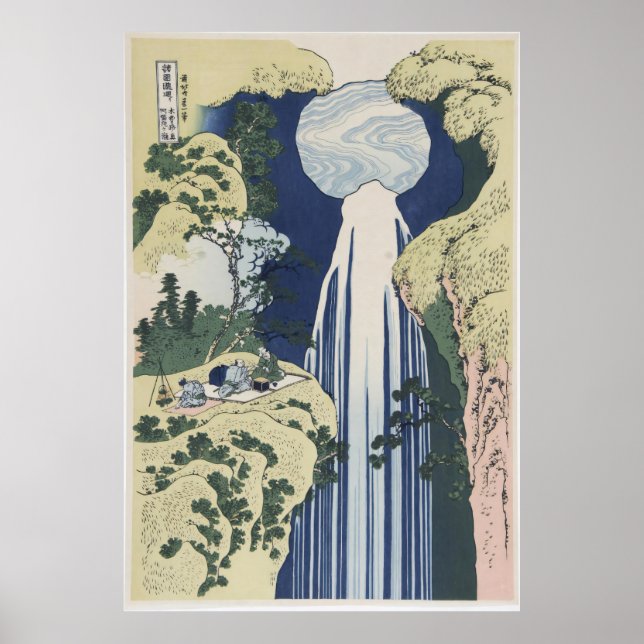 Hokusai - The Amida Falls Landscape Fine Art Poster (Front)