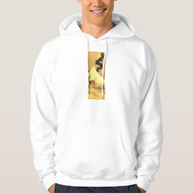 Hokusai The Dragon of Smoke Escaping Mount Fuji Hoodie (Front)