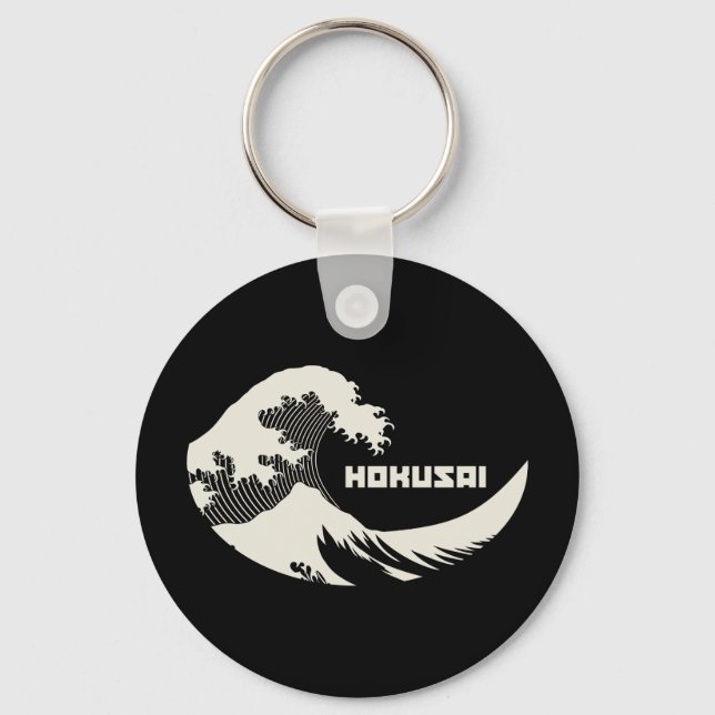 Hokusai - The Great Wave Keychain (Front)