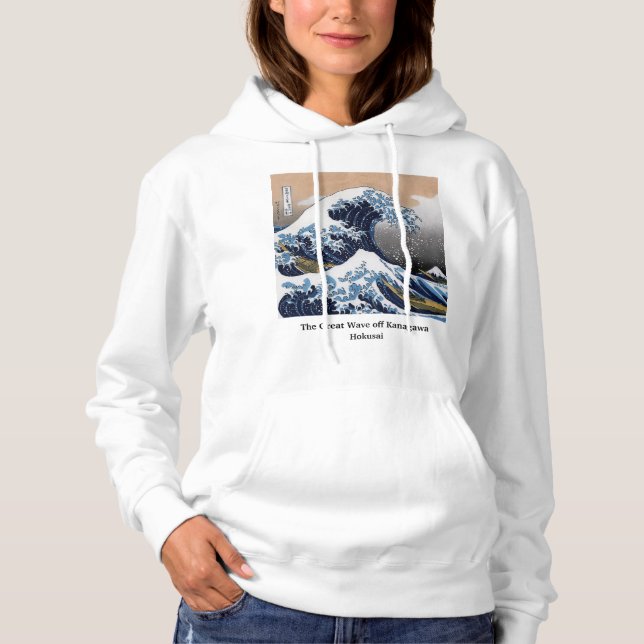 Hokusai , "The Great Wave of Kanagawa" Hoodie (Front)