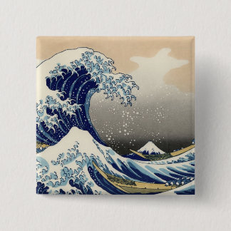 Hokusai: The great wave of Kanagawa Pinback Button