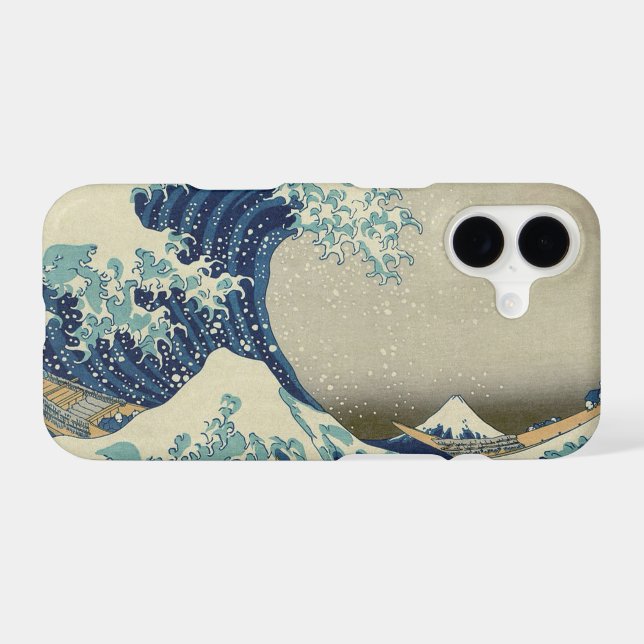 Hokusai The Great Wave off Kanagawa GalleryHD iPhone Case (Back Horizontal)