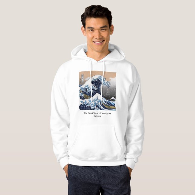 Hokusai , “ The Great Wave off Kanagawa ” Hoodie (Front Full)