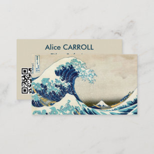 Hokusai - The Great Wave off Kanagawa - QR Code Business Card