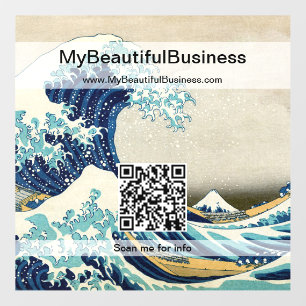 Hokusai - The Great Wave off Kanagawa - QR Code Floor Decals