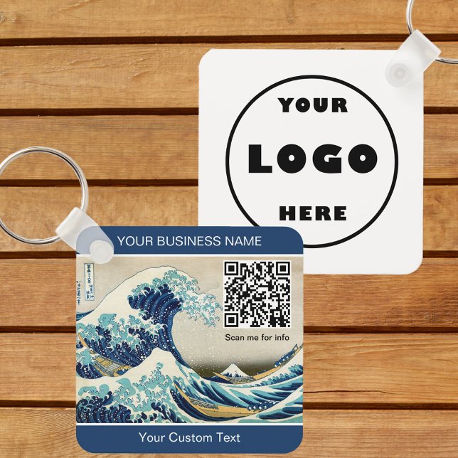 Hokusai - The Great Wave off Kanagawa - QR Code Keychain (Creator Uploaded)