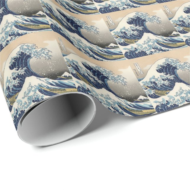 Hokusai, "The Great Wave off Kanagawa" Wrapping Paper (Roll Corner)