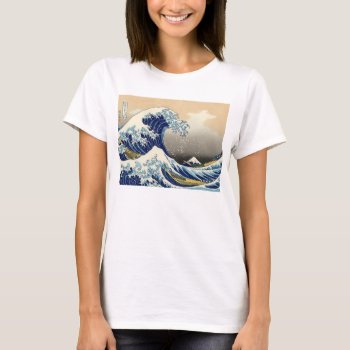 Hokusai The Great Wave T-shirt by VintageSpot at Zazzle