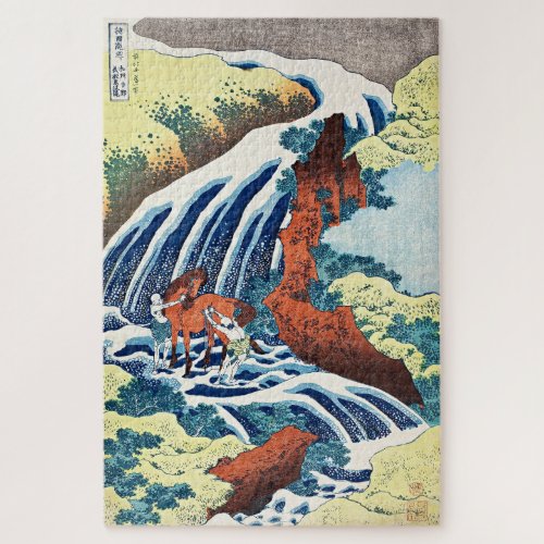 Hokusai _ The Yoshitsune Horse_Washing Falls Jigsaw Puzzle