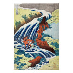 Hokusai - The Yoshitsune Horse-Washing Falls Poster