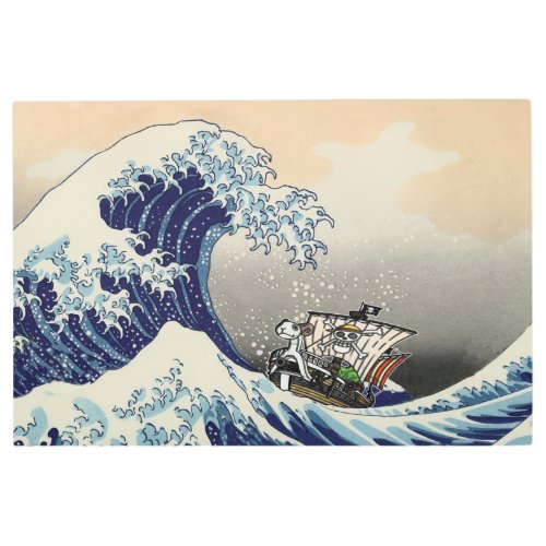 Hokusai waves 36x 24 Metal Wall Art