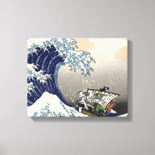 Hokusai waves Premium Wrapped Canvas (Gloss) Print