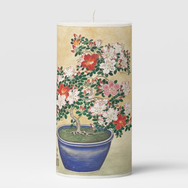 HOKUSAI WOODBLOCK PRINT Pillar Candle (Front)